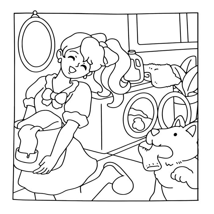 Livre de coloriage pour adultes avec activités quotidiennes mignonnes et confortables pour relaxation et détente occasionnelle femme cadeau anniversaire fête de fin d'année