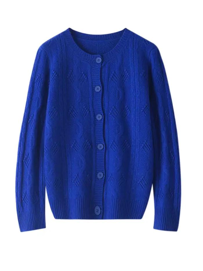 WhatsApp-Pull en cachemire de style vintage creux pour femmes