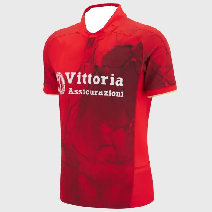 Nouveau Maillot de Rugby Italie 2026 « Garibaldi Rouge » Troisième Tenue Homme Y2K T-shirt Oversize