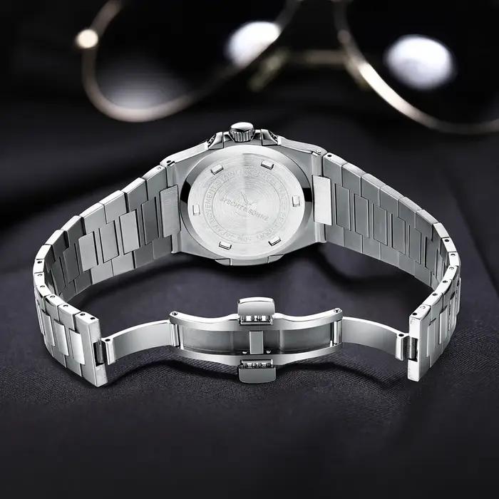 Montre de luxe Specht & Söhne 39MM quartz homme slim cristal saphir étanche 50M
