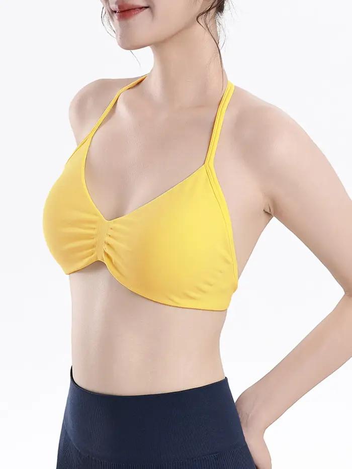 Soutien-gorge de gymnastique licou à fines bretelles pour femmes – Soutien-gorge de sport dos nu sex