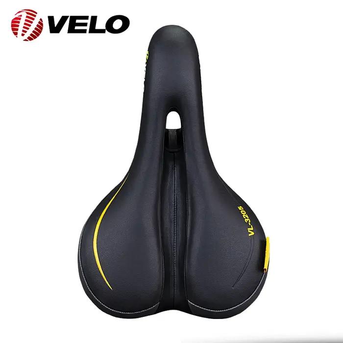 Selle de vélo VELO en simili cuir PU avec coussin d'air pour hommes - confort et durabilité pour vélo de montagne et de route