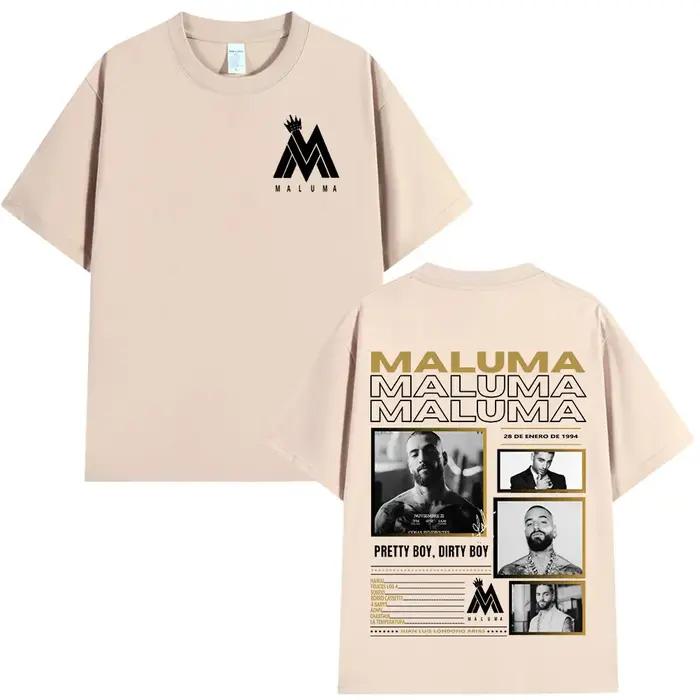 Rappeur MALUMA imprimé graphique T-shirt hommes femmes vêtements Hip Hop Vintage à manches courtes