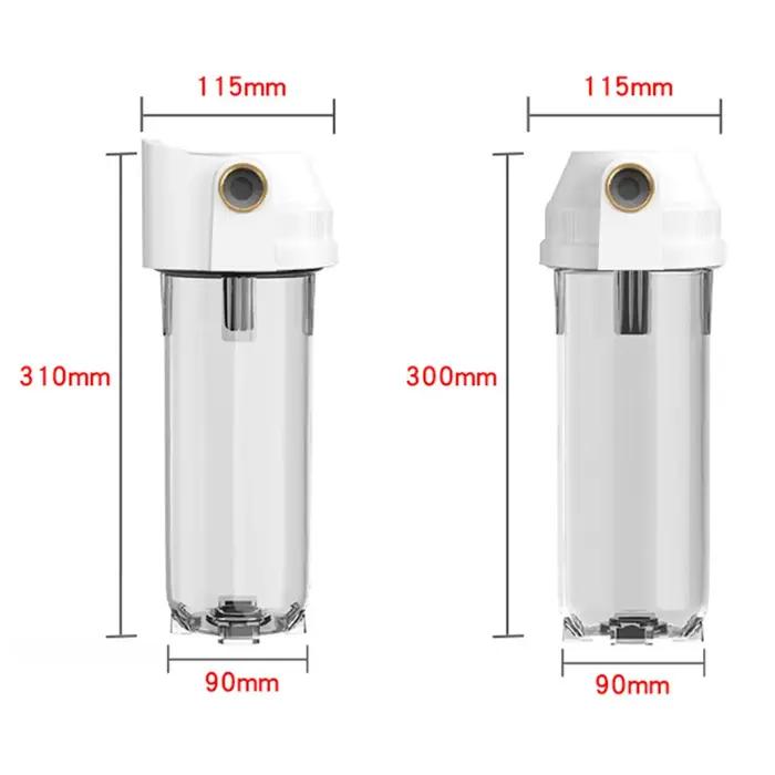 Filtre de bouteille résistant de 10 pouces, filtres à eau PET transparents remplaçables pour purific