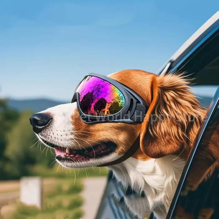 Lunettes de soleil UV douces et réglables pour chiots petite et moyenne taille pour promenades en plein air et voyages en voiture