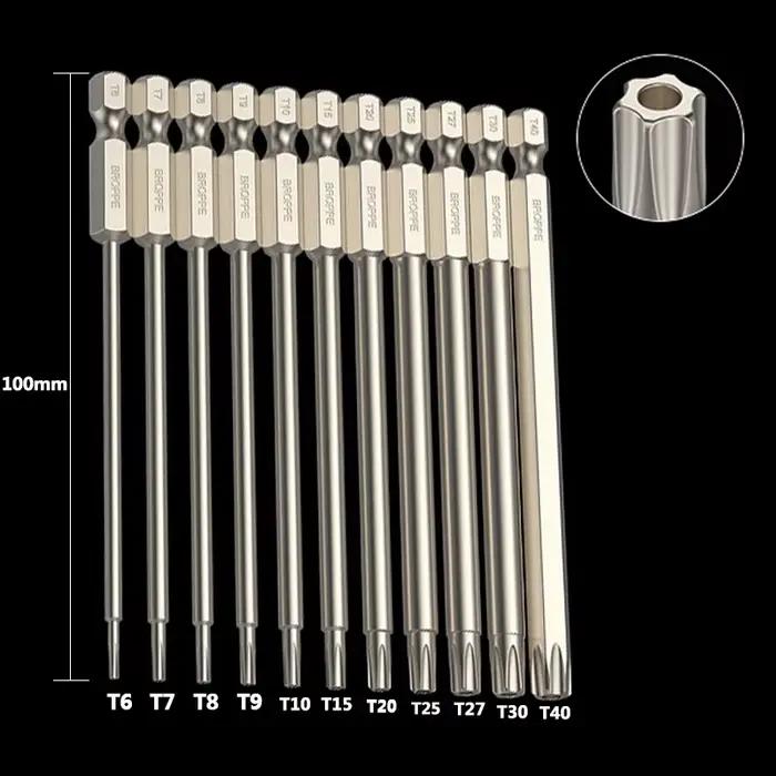 Jeu d'embouts de sécurité, tournevis inviolable, foret, embouts de tournevis magnétiques Torx à tête