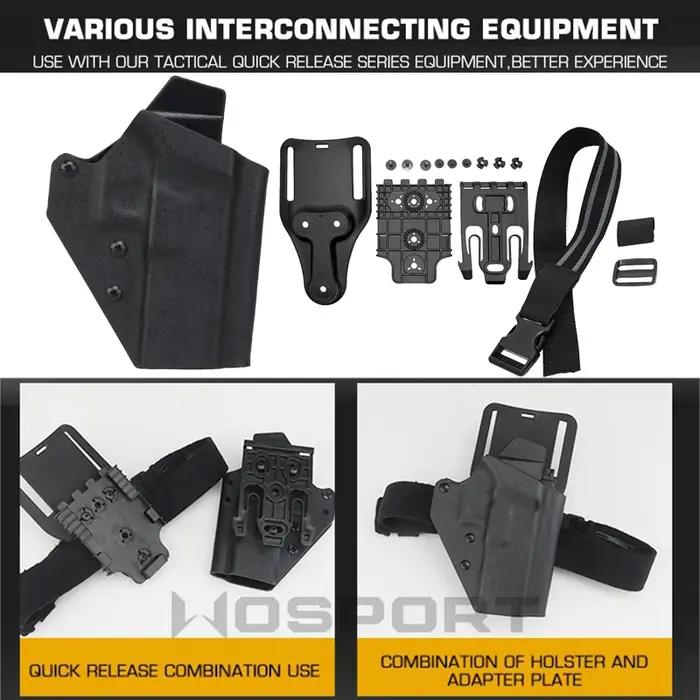 KYDEX – étui de chasse tactique pour pistolet GL17 19 19X 45, étui pour pistolet à ceinture, tractio