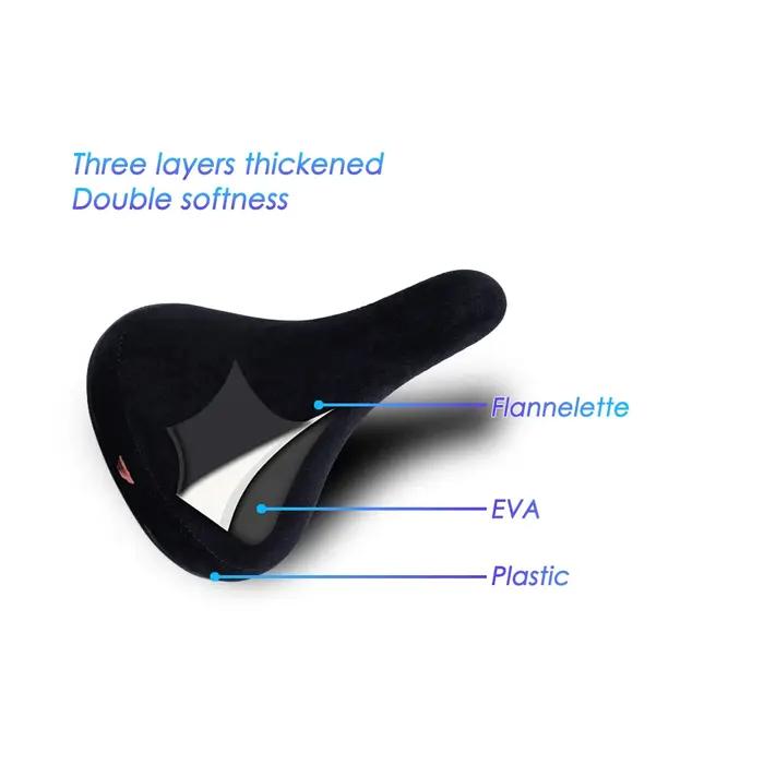 FUNSEA-Selle de vélo noire avec logo brodé, siège de bicyclette, fauteuil de 8mm