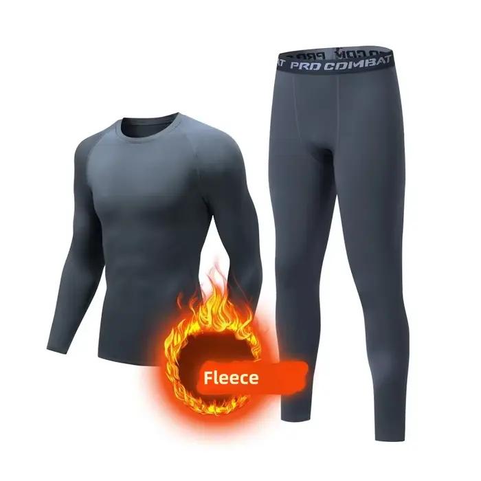 Sous-vêtements de sport pour hommes collants de Compression thermique polaire couche de Base de Ski survêtement Ski