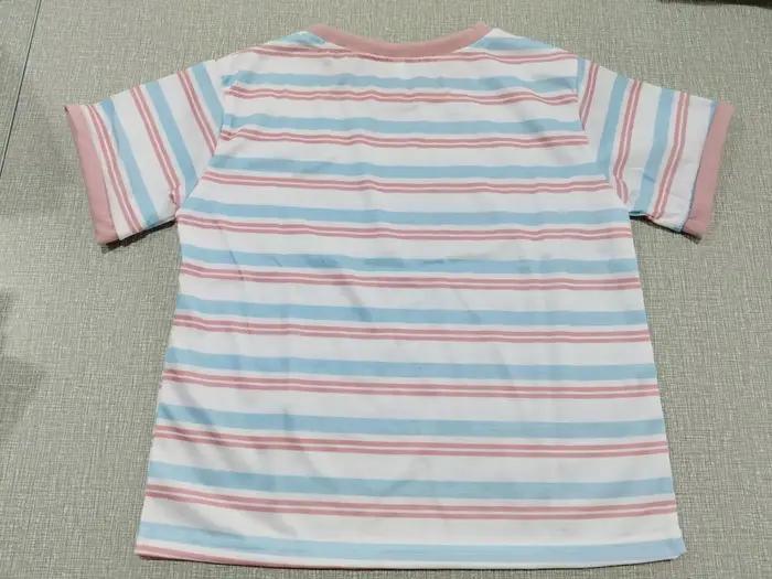 Bear Leader – T-shirt d'été à manches courtes pour filles, imprimé rayé, vêtements à la mode, nouvel