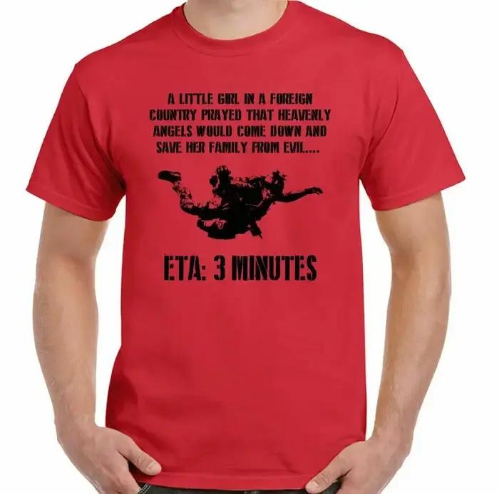 T-shirt du Régiment de Parachute des Forces Spéciales SAS 100% Coton Col Rond d'Été à Manches Courtes