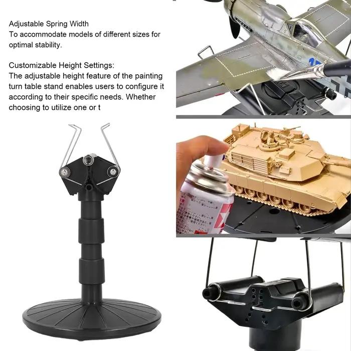 Support de peinture pour travaux en aérosol ABS, hauteur réglable, support de Table tournante pour peinture sur pulvérisation, modèle de Base de support de peinture