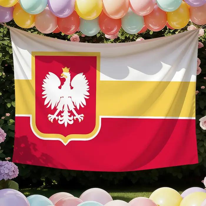 Drapeau de Pologne adapté aux fêtes d'anniversaire