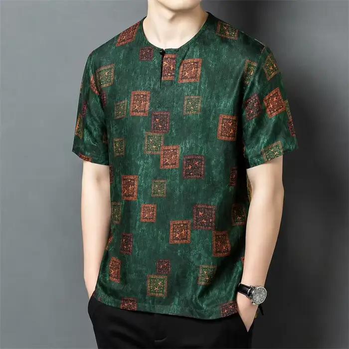 T-shirt en soie 100% doux pour la peau pour hommes