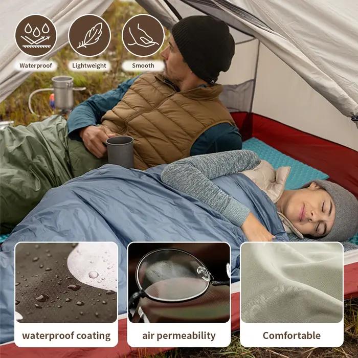 Sac de couchage Naturehike pour le camping, ultraléger LW180, imperméable, en coton, pour la randonn