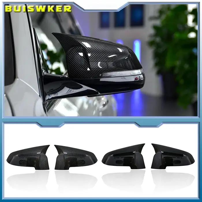 Capuchons de rétroviseur latéral de voiture en fibre de carbone, aspect noir, BMW Série 5, 6, 7, F10