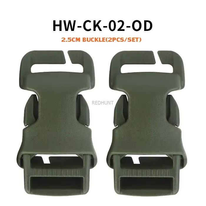 QASM 2pcs 2.5CM Secure and Reliable Tactical Quick-Release Buckles Side Release