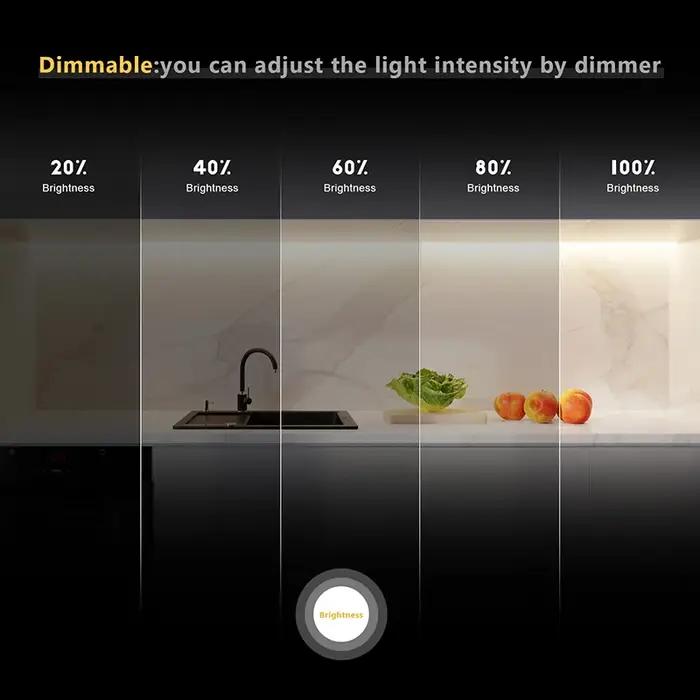 Bande lumineuse LED CCT COB haute densité 608 LED s/m, Flexible et variable, 2700K à 6500K, éclairag