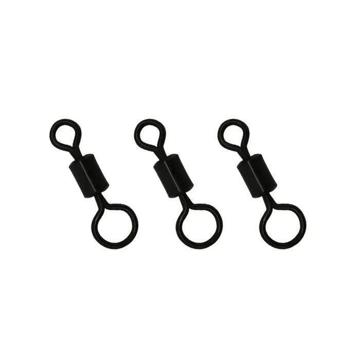 3000 pièces d'accessoires de pêche à la carpe, émerillons extensibles 4 # Émerillon pivotant noir