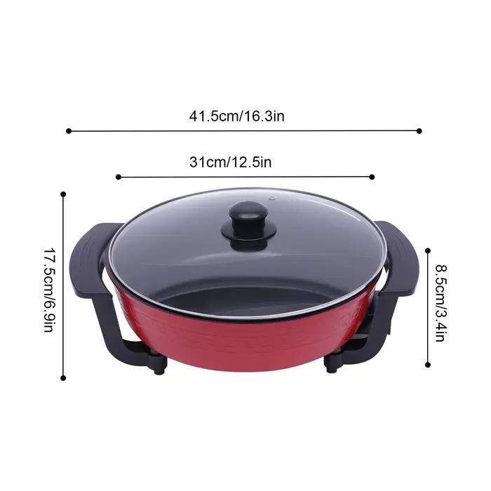Marmite electrique double face séparable pour fondue de 6 litres pour 6 personnes avec couvercle occasions spéciales famille et amis