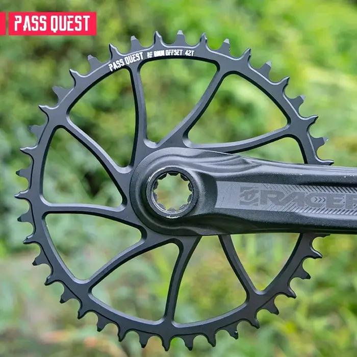 PASS QUEST Boucles d'oreilles larges étroites décalées de 0 mm pour manivelles à montage direct de l