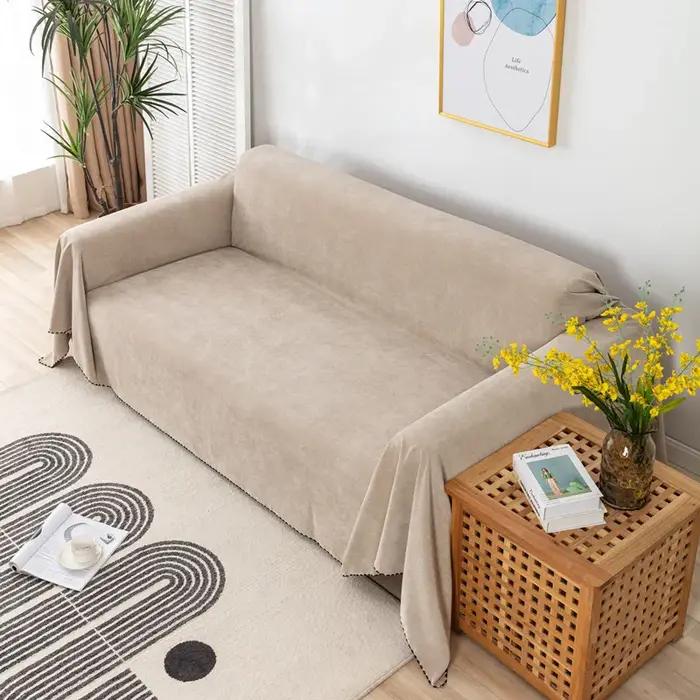 Housse de canapé imperméable et anti-rayures pour chiens et animaux de compagnie protection de meubles avec deux coussins pour salons modernes et pièces de réception