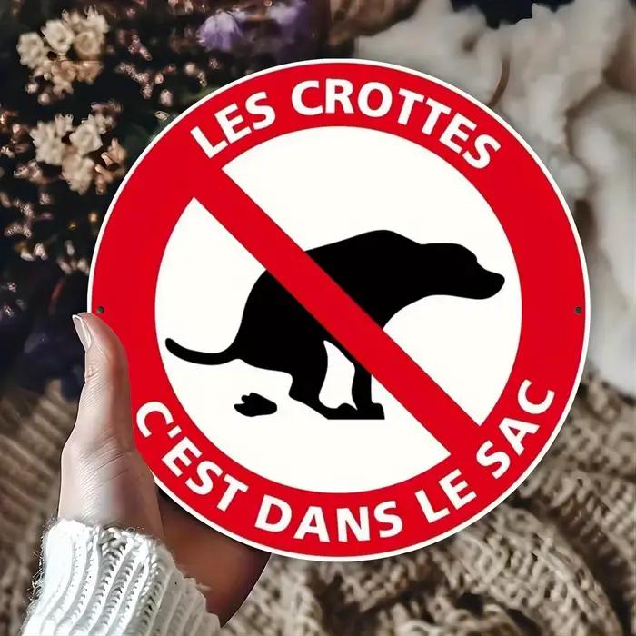 Panneau rond en bois de couleur plate 2D pour chien