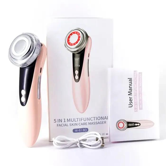 Appareil soin visage 4 en 1 RF EMS lifting - Massage anti-rides raffermissement peau multifonction