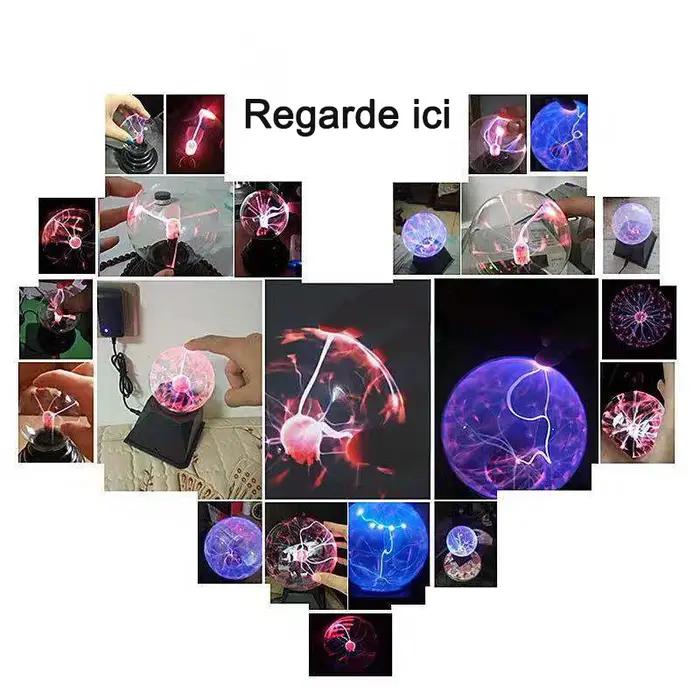Lampe à boule de plasma magique en verre