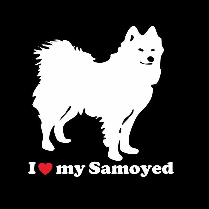 Autocollant en vinyle "I Love My Samoyed" pour la décoration de voiture