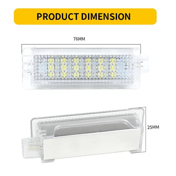 2x LED De Courtoisie De Porte Intérieur Plancher Lumière De Coffre a Bagages Lampe De Boîte À Gants