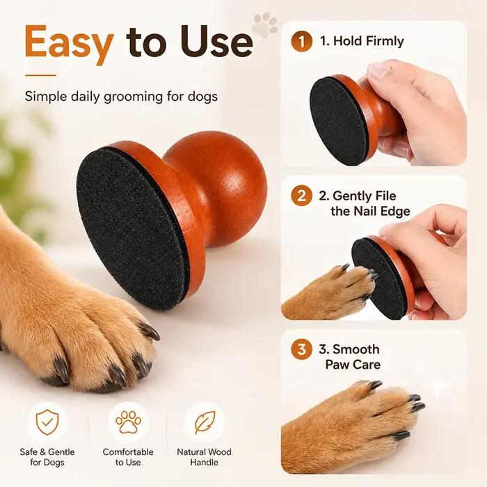 Lime à ongles pour chien en bois