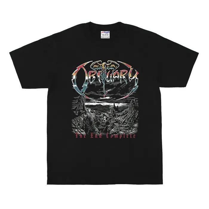 T-shirt Obituary The End Complete Death Metal Band Morbid Angel Deicide imprimé à manches courtes en coton unisexe pour hommes