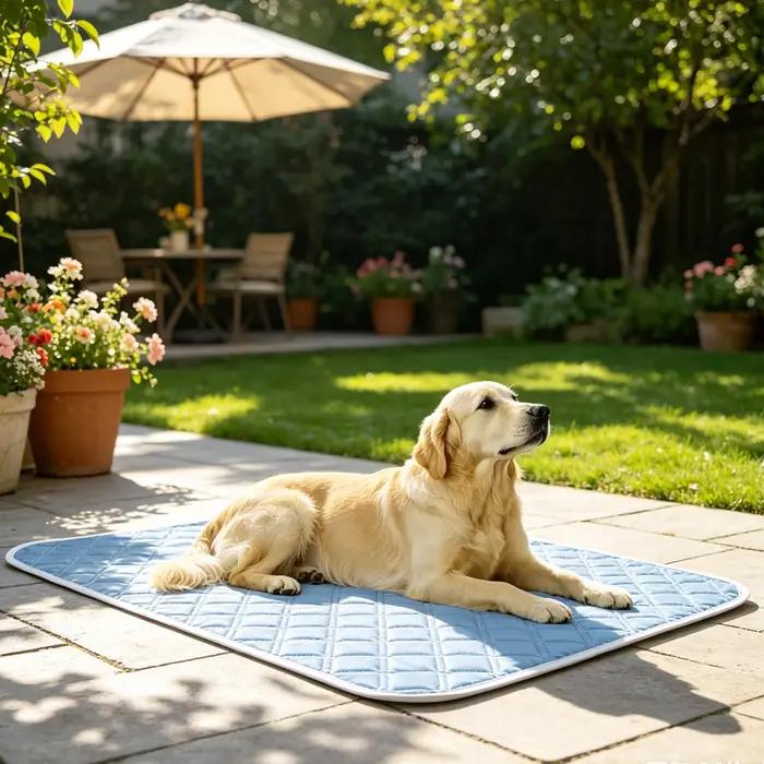 Tapis rafraîchissant pour chien, grand format, lavable, antidérapant, pour l'été, accessoires pour animaux de compagnie