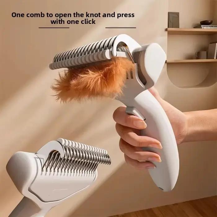 Brosse d'épilation de chien en acier inoxydable