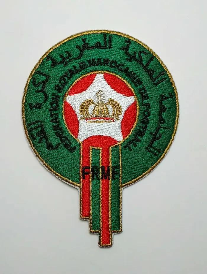 Danemark ge brodé avec logo de l'équipe nationale du Maroc, écusson thermocollant, football, footbal