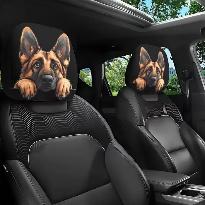 Housses d'appui-tête de voiture à motif Border Collie Sheepdog hiver été ajustement universel polyester pour intérieur élégant occasions spéciales
