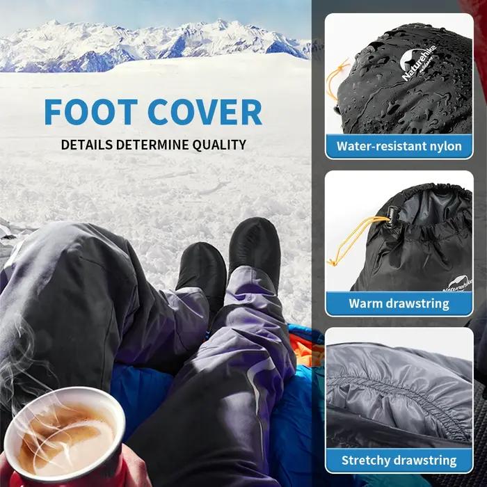 Chaussettes Duvet d'Oie Naturehike Imperméables Chaleur Hiver Couvre-Pieds Léger Unisexe