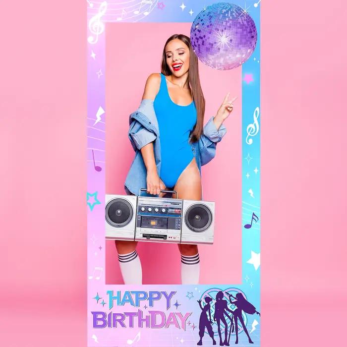 Bannière de toile de fond pour photomaton anniversaire chasseurs fête d'anniversaire thème chasseurs polyamide multicouleur fantaisie photo professionnel occasion spéciale