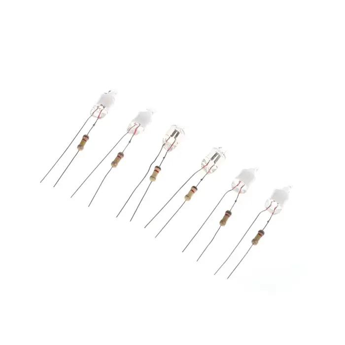 10 pièces indicateur néon vert rouge bleu signes 6mm lampe au néon lueur 2 fil de cuivre 6X13mm ampo