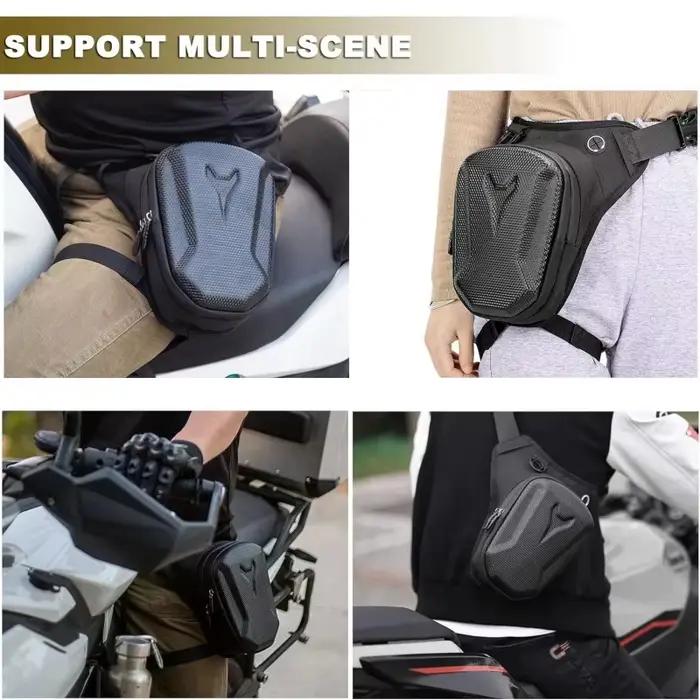 Sac de jambe imperméable pour moto sac banane sacoche de cuisse bandoulière motard homme femme occasion randonnée sortie sportive