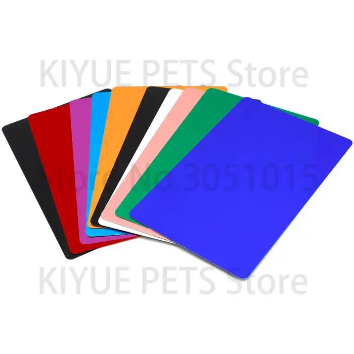 Cartes de visite en aluminium personnalisées pour le client, gravure Laser, étiquette d'identificati
