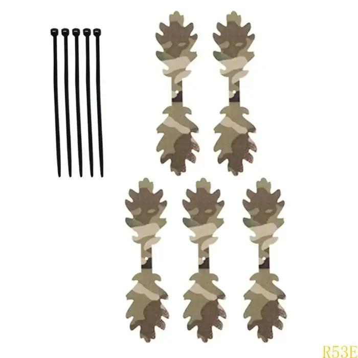 5 bandes feuilles camouflage pour chapeau casque sac à dos - Accessoires dissimulation décoration chasse