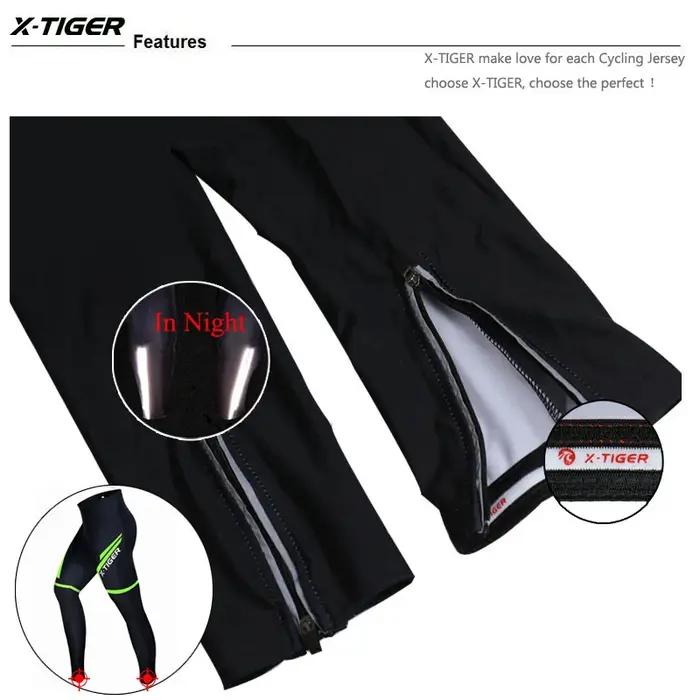 Pantalon de cyclisme X-Tiger pour homme, respirant, pour VTT, avec bretelles, rembourrage en gel 5D,