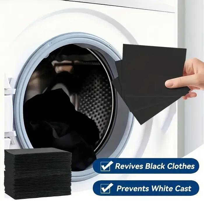 Comprimés rehausseurs de couleur pour vêtements noirs, matériau en tissu non tissé pour rafraîchir les vêtements décolorés, améliore la saturation des couleurs