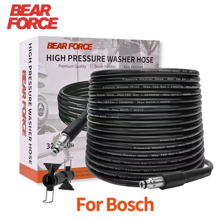 Tuyau de lavage à pression BEAR FORCE de 10 mètres pour nettoyeurs haute pression Bosch compatibles modèles AQT et UNIVERSAL OCCASIONS SPÉCIALES