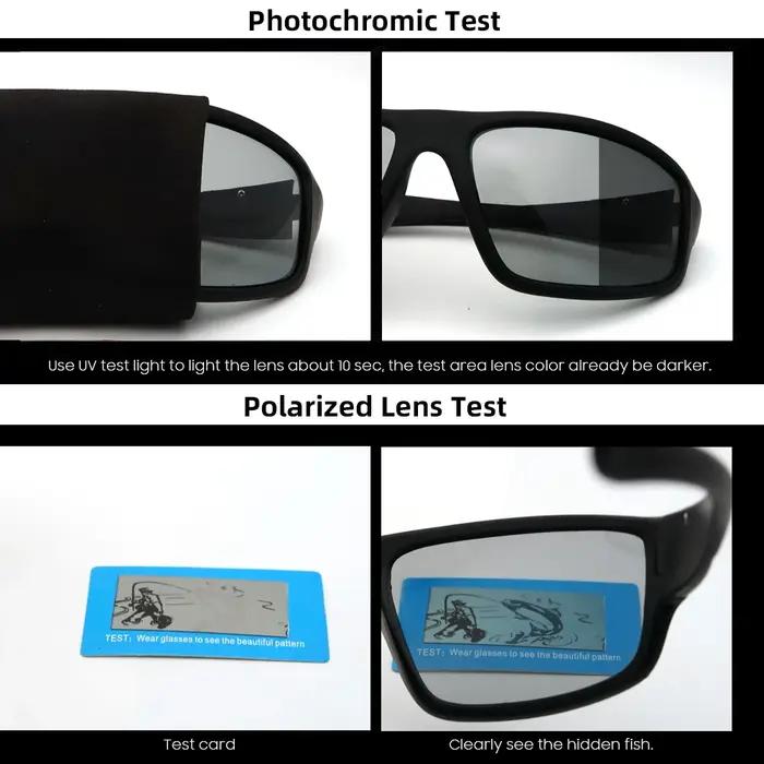 Lunettes de soleil photochromiques pour hommes, lunettes de sport noires mates pour le cyclisme, lun