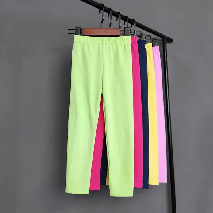 Leggings moulants solides pour enfants, pantalons pour documents, pantalons pour enfants, pantalons