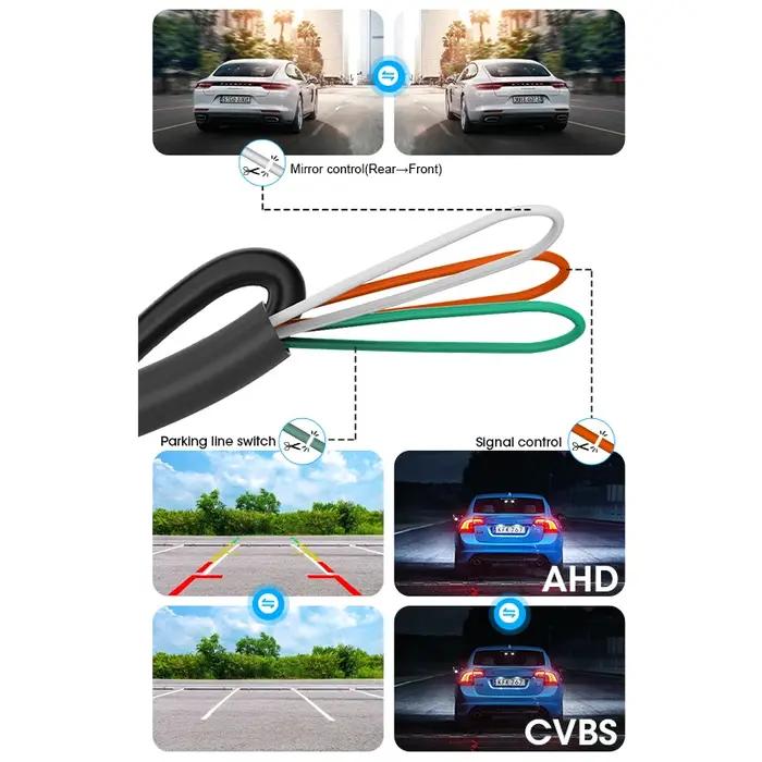 JMCQ 175 ° Caméra de recul AHD 1080P CVBS Caméra de barrage de voiture pour Honda CRV Odyssey Accord