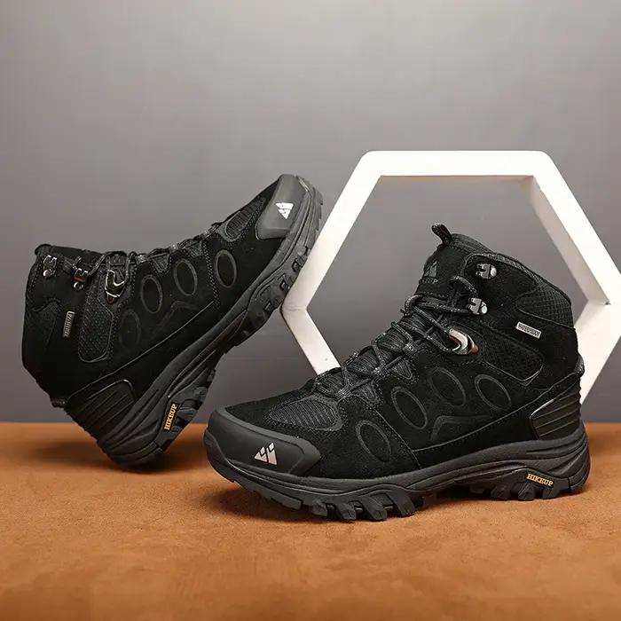 HIKEUP haut de gamme hommes botte de randonnée hiver chaussures de plein air à lacets antidérapant S